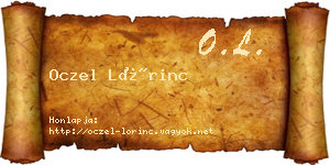 Oczel Lőrinc névjegykártya
